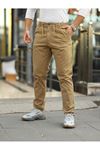  Erkek Camel Beli Lastikli Rahat Jogger Pantolon 